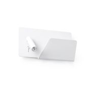 Faro Suau Right - applique murale avec interrupteur et port USB - 28 x 12 x 15,5 cm - 3W LED inclus - blanc mat
