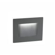 Nova Luce Krypton - applique encastrée - 8 x 7 x 8 cm - 3W LED inclus - IP54 - gris foncé