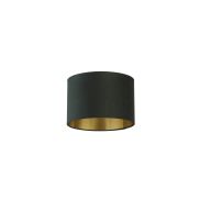 Searchlight Drum Shade - abat-jour - Ø 30 x 20 cm - vert foncé et or brossé