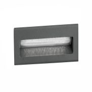 Nova Luce Krypton - applique encastrée - 8,5 x 8 x 5,5 cm - 1,5W LED inclus - IP54 - gris foncé