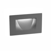 Nova Luce Krypton - applique encastrée - 11 x 6 x 7 cm - 3W LED inclus - IP54 - gris foncé