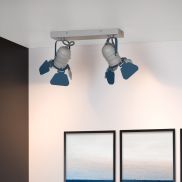 Lucide Picto - spot en saillie 2L - 30 x 12,5 x 16 cm - bleu et gris