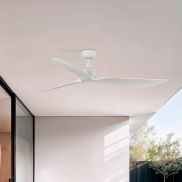 Faro Outwood L - ventilateur de plafond - Ø 150 cm - IP44 - blanc mat