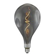 Daylight Italia Lampe LED bosselée - Ø 16,5 x 30 cm - E27 - 5W dimmable - 1800K - fumé