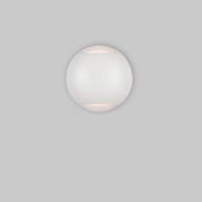 Nova Luce Passo - applique murale extérieure - Ø 12 x 4 cm - 4W LED inclus - IP65 - blanc sablé
