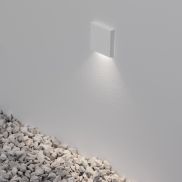 Nova Luce Iko - applique encastrée - 5,5 x 5,5 x 9 cm - 1W LED inclus - IP67 - blanc sablé