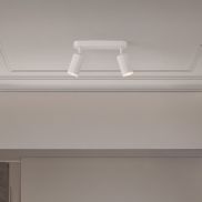 Nova Luce Mao - spot en saillie 2L - 5,5 x 16,5 x 26 cm - IP44 - blanc sable