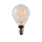 Lucide Ampoule à filament LED - Ø 4,5 x 7,7 cm - E14 - 4W dimmable - 2700K - albâtre