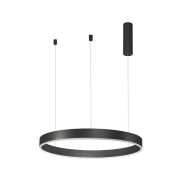 Nova Luce Motif - lampe suspendue - Ø 60 x 120 cm - 40W LED dimmable inclus - noir sable