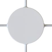 Creative Cables - rosace cylindrique en métal avec 4 trous latéraux - Ø 12 cm - blanc