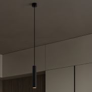 Nova Luce Mor - lampe suspendue - Ø 4 x 200 cm - noir