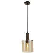 Searchlight Sweden - lampe suspendue - Ø 22 x 120 cm - moka et ambre