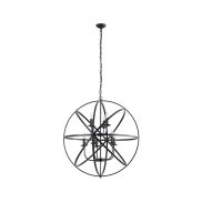 Searchlight Orbit - lampe suspendue - Ø 80 x 200 cm - noir mat