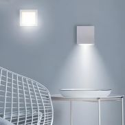 New Garden Box 8 - applique murale/plafonnier rechargeable - 7,5 x 7,5 x 7,5 cm - blanc