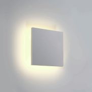 ONE Light Backlight Range - plafonnier/mur extérieur - 15 x 6 x 15 cm - 7W LED inclus - IP54 - blanc
