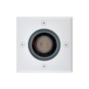 Roi Du Luminaire Hades - spot carré pour l'extérieur - 110 x 110 mm, Ø100 mm à encastrer - IP67 - blanc
