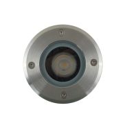 Roi Du Luminaire Hades - spot au sol rond pour l'extérieur - Ø 110 mm, Ø100 mm à encastrer - IP67 - chromé mat