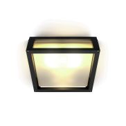 ONE Light Outdoor E27 Square - plafonnier extérieur - 25 x 25 x 9,5 cm - IP54 - noir