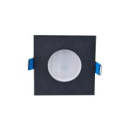Maxlight Square - spot encastré - 80 x 80 mm, Ø 68 mm taille d'encastrement - IP44 - noir