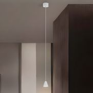 Nova Luce Irmos - lampe suspendue - Ø 6 x 191 cm - 5W LED inclus - blanc sablé