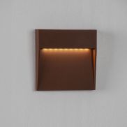 Nova Luce Fem - applique murale extérieure - Ø 16 x 16 x 2,7 cm - 5W LED inclus - IP54 - corten