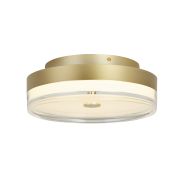 Searchlight Cyprus - plafonnier - Ø 30 x 11 cm - 21W LED dimmable inclus - doré et transparent