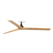 Faro Klim L - ventilateur de plafond avec rosace encastrée - Ø 150 cm - noir mat et pin