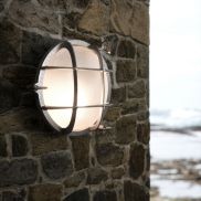 Nordlux Polperro - applique d'extérieur - Ø 19,5 x 9,3 cm - IP64 - nickel