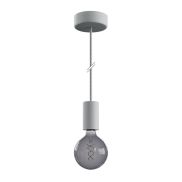 Creative Cables Eiva - suspension extérieure avec fixation plafond en silicone - Ø 12,5 x 164,5 cm - IP65 - gris