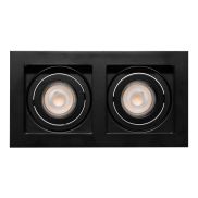 Projectlight Bloq 2L - spot encastrable - 180 x 100 mm, 171 x 92 mm encastrable - noir