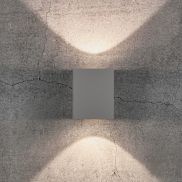 Nordlux Canto Kubi 2 - applique murale extérieure - 8,7 x 10,4 x 10 cm - 2 x 6W LED inclus - IP44 - gris