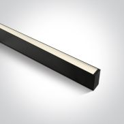 ONE Light LED Profils linéaires Medium - 7 x 3,5 cm - 150 cm de longueur - 50W LED inclus - noir