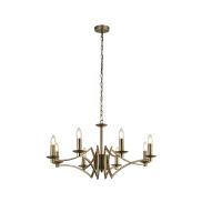 Searchlight Ascot - lustre - Ø 72 x 150 cm - laiton antique