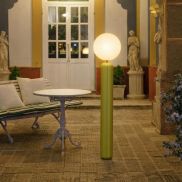 New Garden Monica 150 - lampadaire rechargeable à batterie avec télécommande - Ø 35 x 153 cm - 7W LED inclus - IP54 - vert olive - 3000K-6500K