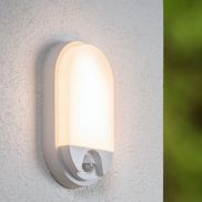 Lucide Hups IR - applique murale extérieure avec détecteur - 11,9 x 4,5 x 21,2 cm - 10W LED inclus - IP54 - blanc