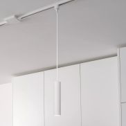 Lucide Track Floris Lampe suspendue - Système de rail monophasé - Ø 5,6 x 155 cm - blanc