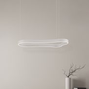 Nova Luce Dussa - lampe suspendue - 45 x 150 x 90 cm - 52W dimmable LED inclus - blanc sable