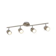 Searchlight Samson - projecteur de surface 4L - 79 x 13 x 19,5 cm - IP44 - argent satiné