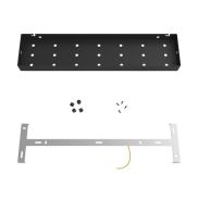 Creative Cables - Rose-One Rosace de plafond rectangulaire 21+6 trous - 52 x 12 x 3,5 cm - noir