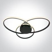 ONE Light Décoratif - plafonnier - 65 x 8,2 cm - 60W TRIAC dimmable LED inclus - noir