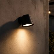 VK Lighting Kupo - applique murale extérieure - Ø 11,5 x 11,4 cm - IP65 - noir sablé