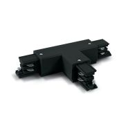 ONE Light Square Track Accessories - Connecteur en T gauche - Système de rail triphasé - 16A - noir