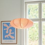 Nordlux Villo - abat-jour en papier sans suspension - Ø 60 x 24 cm - vieux rose