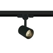 ONE Light COB Cylinder - spot sur rail - système de rail triphasé - Ø 6 x 7,5 cm - 8W LED dimmable inclus - noir