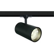 ONE Light COB Cylinder - spot sur rail avec COB LED - système de rail triphasé - Ø 9 x 20 cm - 30W LED inclus - noir - couleur de lumière blanc chaud