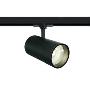 ONE Light COB Cylinder - spot sur rail avec COB LED - système de rail triphasé - Ø 9 x 20 cm - 30W LED inclus - noir - couleur de lumière blanche