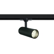 ONE Light COB Cylinder - projecteur sur rail avec COB LED - système de rail triphasé - Ø 5,5 x 14,7 cm - 10W LED inclus - noir - blanc couleur de lumière