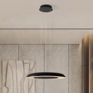 Nova Luce Epos - lampe suspendue - Ø 60 x 145 cm - 38W dimmable LED inclus - noir sablé et blanc