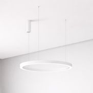 Nova Luce Elowen - lampe suspendue - Ø 80 x 150 cm - 77W LED dimmable inclus - blanc