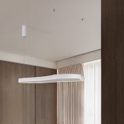 Nova Luce Dussa - lampe suspendue - 66 x 150 x 120 cm - 61W dimmable LED inclus -  blanc sable